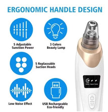 Blackhead Remover Vacuum Suction USB Rechargeable Facial Pore Cleaner Spot Acne Pimple Black Head Deep Extractor Skin Care Kit