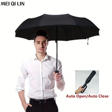 Heavy-Duty Automatic Folding Umbrella, Windproof, Heavy-Duty Durable Wind-Resistant