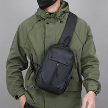 Men's Shoulder Messenger Bag, Large Capacity and Lightweight Waterproof Breast Bag Multi-functional Leisure Travel Backpack