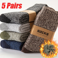 5 Pairs of Men's Winter Thickened Socks for Warmth