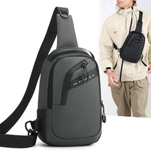 Men's Chest Bag, Large-capacity USB Charging Shoulder Bag, Multi-functional and Versatile Waterproof CrossbodyBag