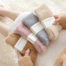5 Pairs Winter Warm Soft Fluffy Socks Women Velvet Solid Thicken Thermal Mink Fur Sock