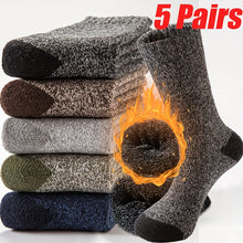 5 Pairs of Men's Winter Thickened Socks for Warmth