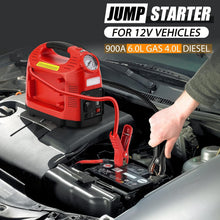 4-in-1 Jump Start with 260 PSI Air Compressor - 900A Peak Portable Battery Booster Pack