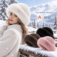 Women's Luxury Faux Winter Hat, Thickened Warm Lightweight Breathable