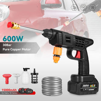 High Pressure Water Gun Cleaner Handheld Cordless Electric Spray Gun Garden Car Power Tool