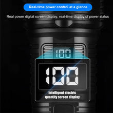 High-Brightness Flashlight Rechargeable Telescopic Zoom Flashlight Outdoor Camping Spotlight Flashlight