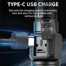 Long-range Tactical Torch High Power LED Flashlight Powerful COB Side Light Rechargeable Waterproof