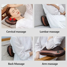 Head Massager Car Home Cervical Shiatsu Massage Neck Back Waist Body Electric Multifunctional Massage Pillow for Chair Car
