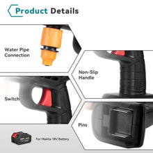 High Pressure Water Gun Cleaner Handheld Cordless Electric Spray Gun Garden Car Power Tool