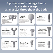 Rechargeable Massager Gun - 6-Speed Adjustable Quiet Portable Electric Muscle Massager with USB