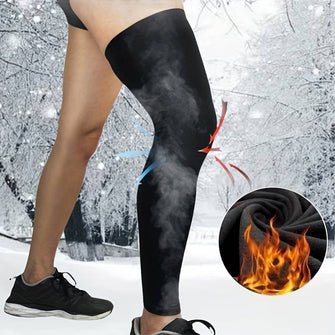 1 Pair Velvet Long Leg Warmers Sleeves, Breathable Windproof