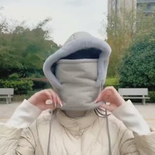 Winter Thickened Balaclava Hat - Winter Hat with Neck Gaiter Adjustable with Wind Rope
