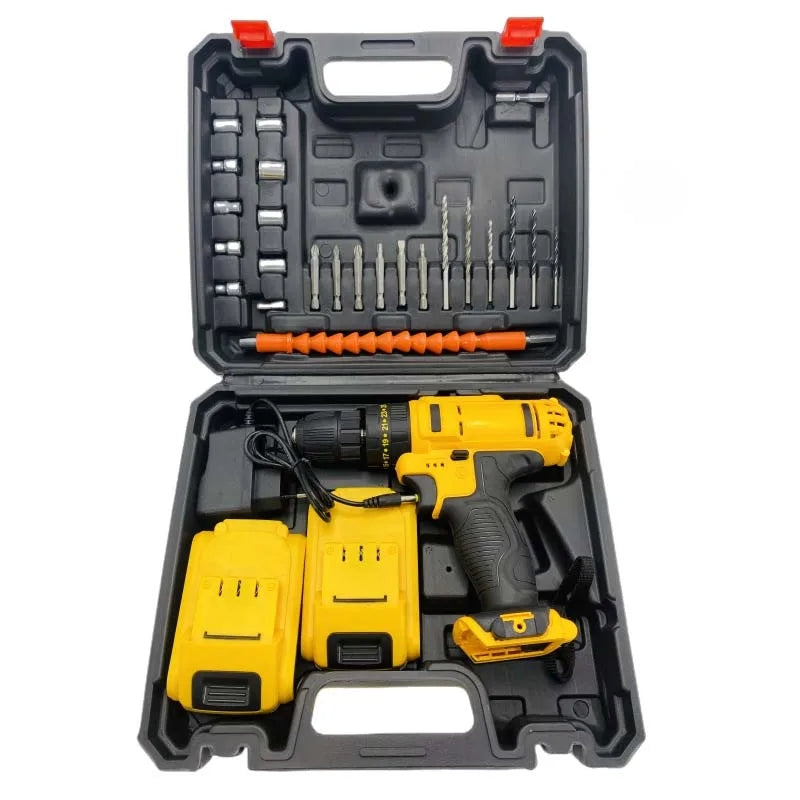Power Tools Combo Kit Tool Set with Accessories Toolbox and 12V Cordle ...