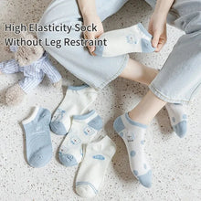 5 Pairs New Fashion Floral Print Low Cut Ankle Cute Summer Breathable Socks
