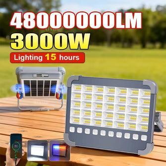 Portable Solar Rechargeable Strong Light Emergency Light Solar Floodli ...