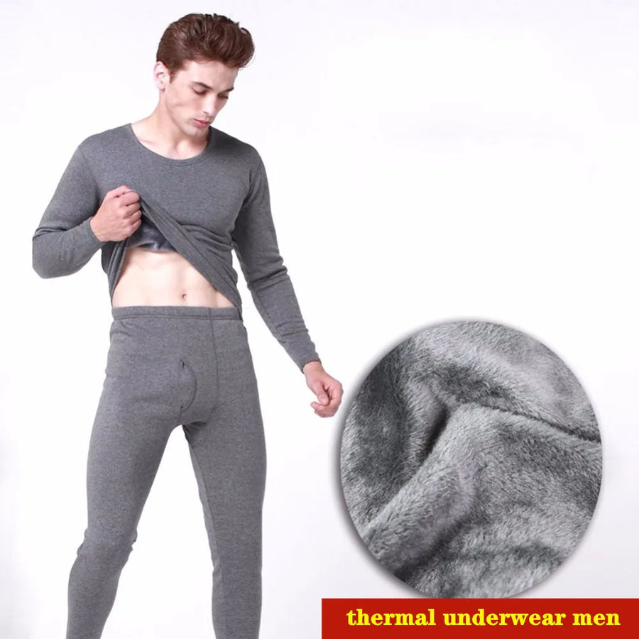 Men s Winter Thermal Underwear Velvet Thick Underwear Set arzaan.pk