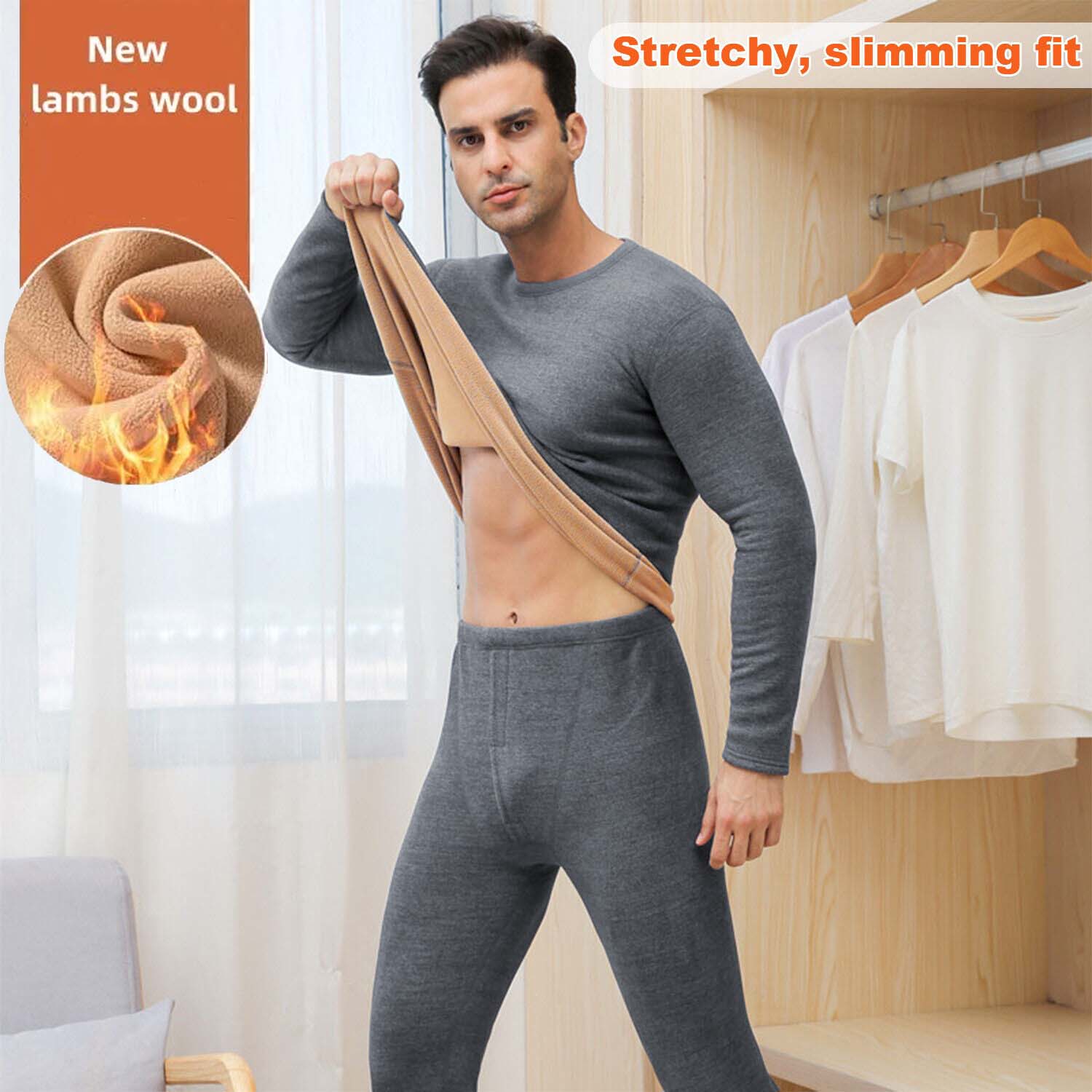 Premium Quality Lamb Wool Winter Thermal Underwear Set– arzaan.pk