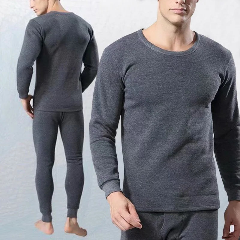 Men s Winter Thermal Underwear Velvet Thick Underwear Set