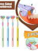 2 PCS Triple Sided Toothbrush Triple Head Wrap Household Soft Bristles Cleaning Daily Sensory Toothbrush