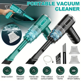 Portable Car Vacuum Cleaner Rechargeable Handheld Automotive Vacuum Cleaner