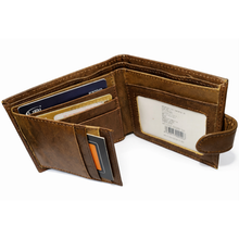 GZCZ Genuine Leather RFID Blocking Business Wallet