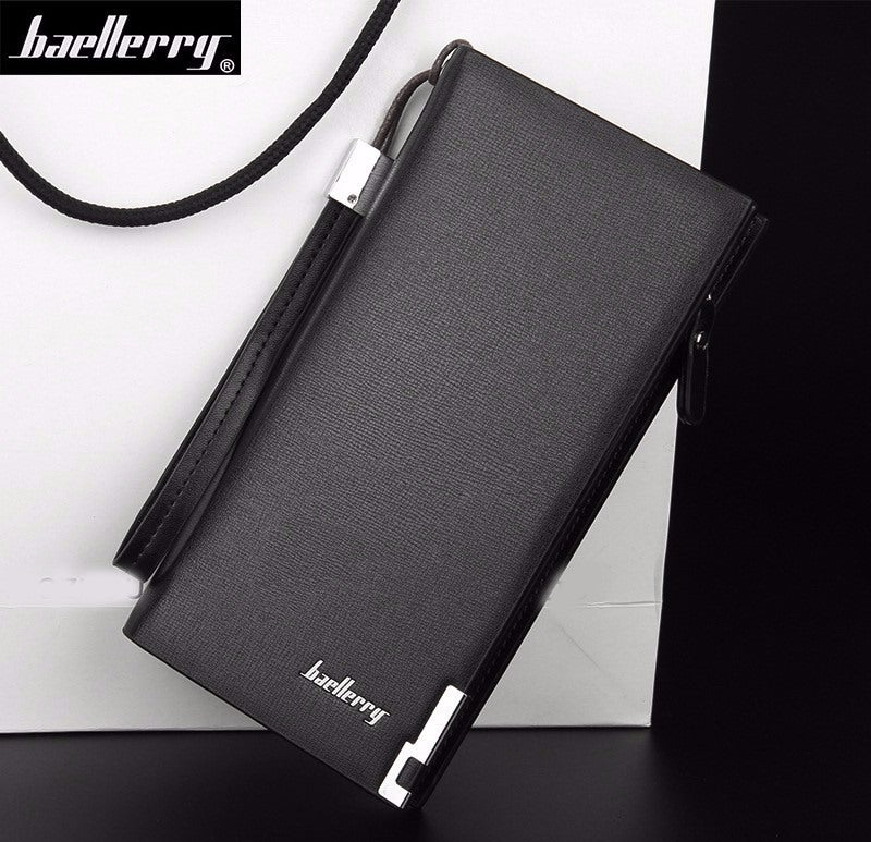 HTC BLACK #US Flag Zipper Long Wallet High Quality Men's Leather