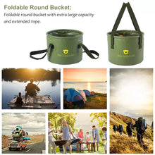 Foldable Round Bucket Outdoor Travel Camping Picnic Container 20L