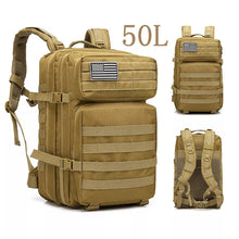 50L Men's Outdoor Sports Tactical Backpack, Rucksacks