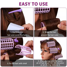 6Pcs/Set Big Self Grip Hair Rollers Cling - DIY Hair Curlers