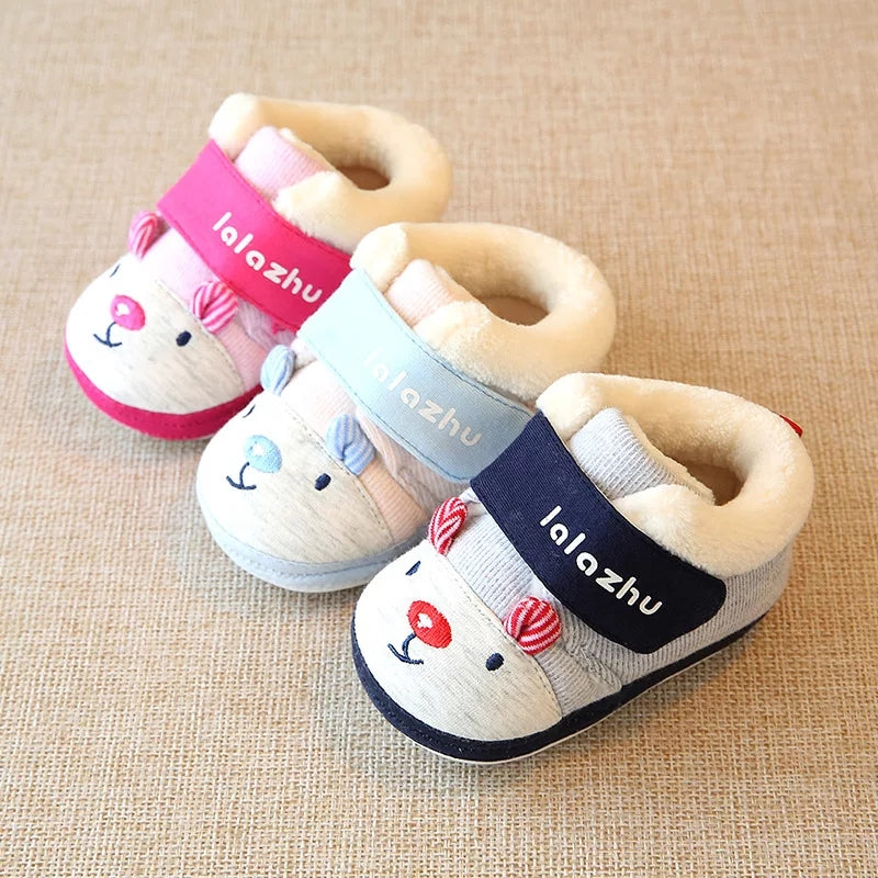 Baby Boy Girl Winter Warm Snow Boots Soft Sole Anti-Slip–