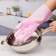 Magic Silicone Dish Washing Rubber Gloves Heat Resistant