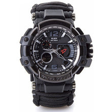 Yuzex Survival Watch, 6 in 1 Paracord Bracelet Compass Watch