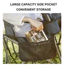 Portable Camping Chair with Detachable Footrest Mesh Folding Recliner