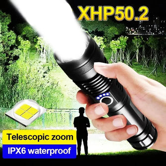 Super Bright Long Range Flashlight High Performance Battery