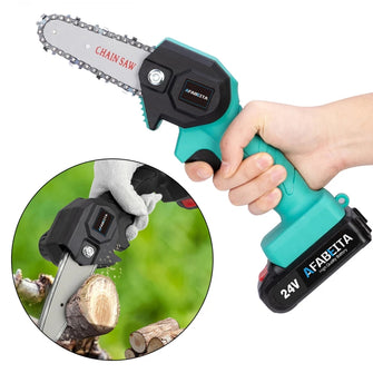 Portable Mini Electric Chainsaw, Rechargeable One-Hand Handheld Electric Portable Chainsaw
