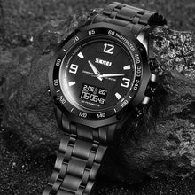 SKMEI 1649 Stainless Steel Luxury Analog Quartz Digital Watch