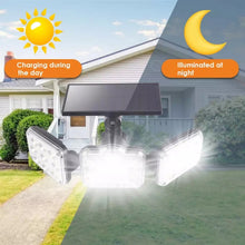 Triple Head Outdoor Waterproof Solar Motion Sensor Light