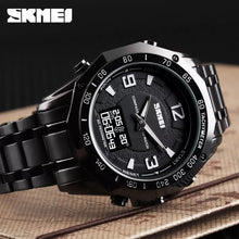 SKMEI 1649 Stainless Steel Luxury Analog Quartz Digital Watch
