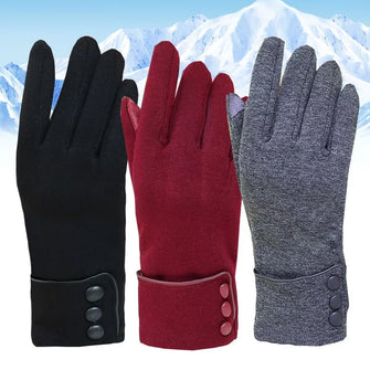 New Fashion Women Winter Warm Windproof Cashmere Full Finger Gloves