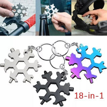18 In 1 Snowflake Multi Pocket Tool Hex Wrench Bottle opener Screwdriver Spanner