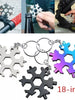 18 In 1 Snowflake Multi Pocket Tool Hex Wrench Bottle opener Screwdriver Spanner