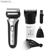 KEMEI-Original-3-in-1-Electric-Razor-Floating-Wireless-Rechargeable-Beard-Shaver-Nose-Hair-Trimmer-Ea1r