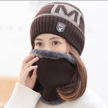 Women New fashion Winter Warm beanie Hat and Scarf Set