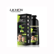 Lichen Black Hair Color Shampoo for Men, Women