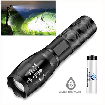 4 Colors High Lumens Bright Small Flashlight, Zoomable Waterproof Adjustable Brightness Flash Light