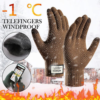 Winter Fashion Mobile Touch Screen Knitted Wool Gloves